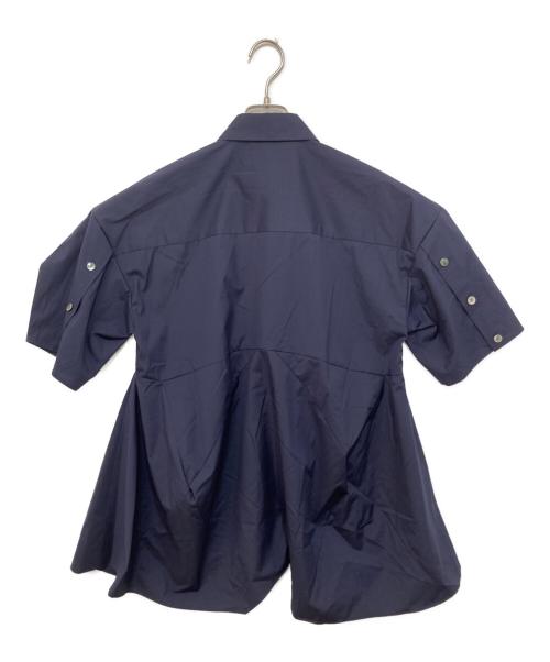 ENFOLD（エンフォルド）ENFOLD (エンフォルド) HALF SLEEVES SHIRT/ハーフスリーブシャツ/300IS530-1531 ネイビー サイズ:38の古着・服飾アイテム