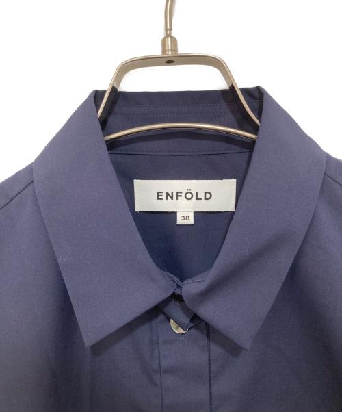 ENFOLD（エンフォルド）ENFOLD (エンフォルド) HALF SLEEVES SHIRT/ハーフスリーブシャツ/300IS530-1531 ネイビー サイズ:38の古着・服飾アイテム