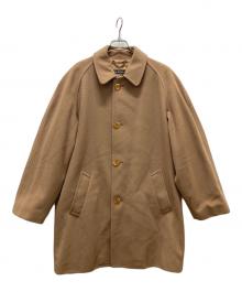 BROOKS BROTHERS（ブルックスブラザーズ）の古着「古着 英国製 ウール バルマカーン ステンカラー コート」｜ブラウン