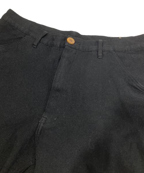 COMME des GARCONS HOMME PLUS（コムデギャルソンオムプリュス）COMME des GARCONS HOMME PLUS (コムデギャルソンオムプリュス) ポリ縮絨 ハーフパンツ AD2008 ブラック サイズ:Sの古着・服飾アイテム