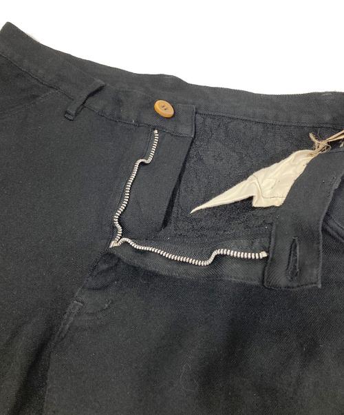 COMME des GARCONS HOMME PLUS（コムデギャルソンオムプリュス）COMME des GARCONS HOMME PLUS (コムデギャルソンオムプリュス) ポリ縮絨 ハーフパンツ AD2008 ブラック サイズ:Sの古着・服飾アイテム