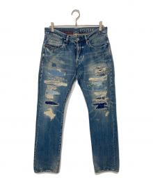 Hysteric Glamour（ヒステリックグラマー）の古着「スタッズダメージデニムパンツ」｜インディゴ