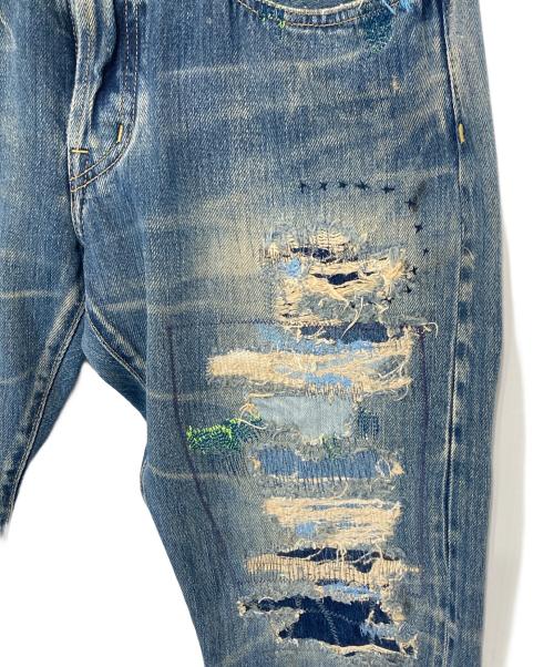 Hysteric Glamour（ヒステリックグラマー）Hysteric Glamour (ヒステリックグラマー) スタッズダメージデニムパンツ インディゴ サイズ:32inchの古着・服飾アイテム