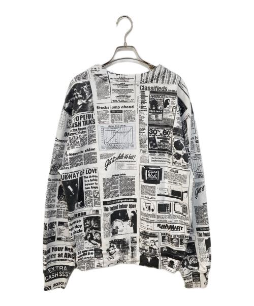ALEXANDER WANG（アレキサンダー・ワン）ALEXANDER WANG (アレキサンダー・ワン) Page Six Newspaper Sweatshirt ページシックスニュースペーパースウェットシャツ ホワイト サイズ:Sの古着・服飾アイテム