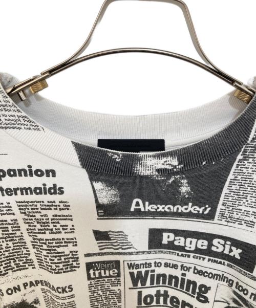 ALEXANDER WANG（アレキサンダー・ワン）ALEXANDER WANG (アレキサンダー・ワン) Page Six Newspaper Sweatshirt ページシックスニュースペーパースウェットシャツ ホワイト サイズ:Sの古着・服飾アイテム