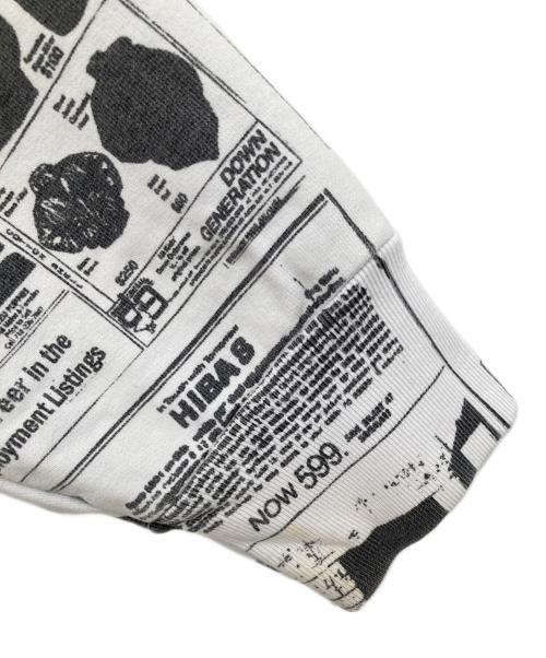 ALEXANDER WANG（アレキサンダー・ワン）ALEXANDER WANG (アレキサンダー・ワン) Page Six Newspaper Sweatshirt ページシックスニュースペーパースウェットシャツ ホワイト サイズ:Sの古着・服飾アイテム