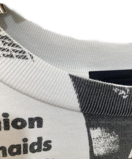 ALEXANDER WANG（アレキサンダー・ワン）ALEXANDER WANG (アレキサンダー・ワン) Page Six Newspaper Sweatshirt ページシックスニュースペーパースウェットシャツ ホワイト サイズ:Sの古着・服飾アイテム