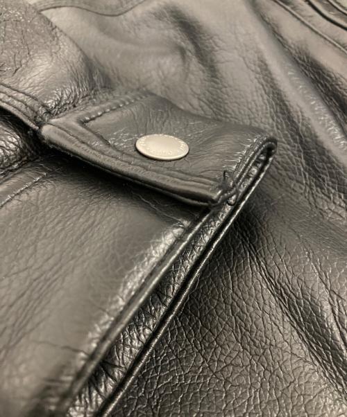 ZARA（ザラ）ZARA (ザラ) 中綿 フェイクレザージャケット ブラック サイズ:Mの古着・服飾アイテム