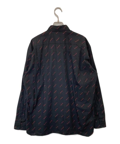 BALENCIAGA（バレンシアガ）BALENCIAGA (バレンシアガ) オールオーバープリントシャツ　534333 ブラック サイズ:38の古着・服飾アイテム