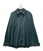 BLANKブランク）の古着「パールボタンシャツ/WESTERN PEARL SHIRT」｜グリーン