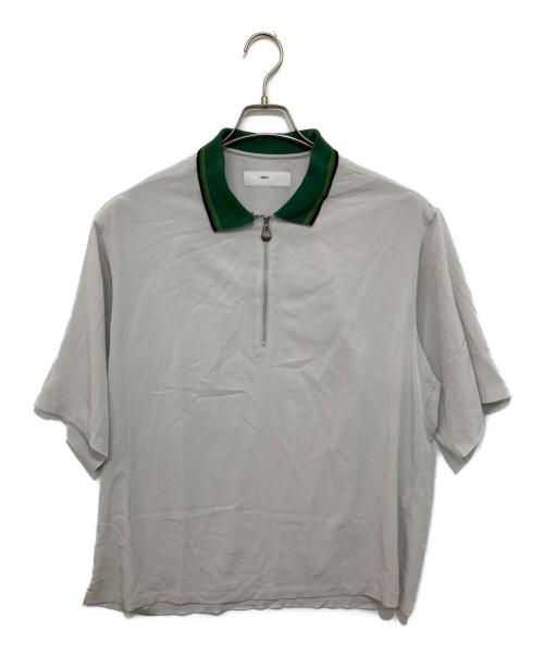 TOGA VIRILIS（トーガ ビリリース）TOGA VIRILIS (トーガ ビリリース) Satin zip pullover top/サテンジッププルオーバートップス/TV01-FJ319 グレー サイズ:46の古着・服飾アイテム