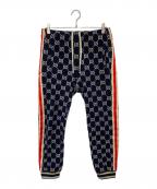 GUCCIグッチ）の古着「GGジャカード ジョギングパンツ」｜ネイビー