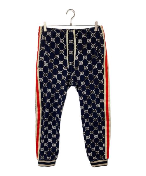 GUCCI（グッチ）GUCCI (グッチ) GGジャカード ジョギングパンツ ネイビー サイズ:XLの古着・服飾アイテム