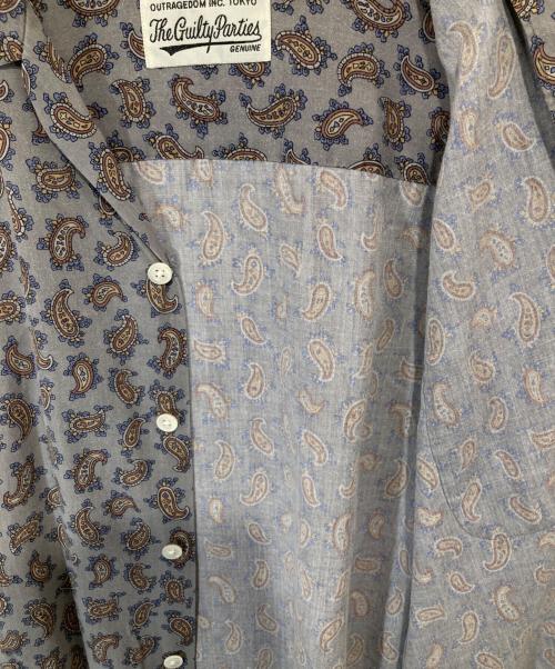 WACKO MARIA（ワコマリア）WACKO MARIA (ワコマリア) Paisley Open collar Short Sleeve Shirt　ペイズリーオープンカラーショートスリーブシャツ グレー サイズ:Lの古着・服飾アイテム