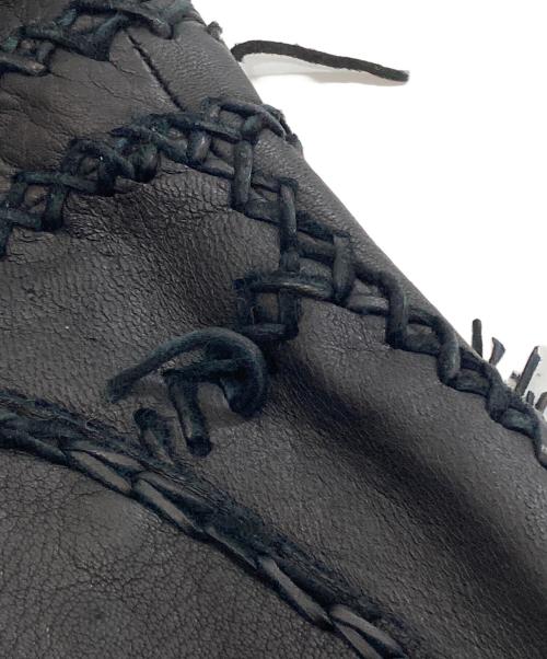 L.G.B（ルグランブルー）L.G.B (ルグランブルー) フリンジフレアレザーパンツ　FRINGE LEATHER PANTS　CARLOS/PTM DEER ブラック サイズ:73.5cm (W29)の古着・服飾アイテム