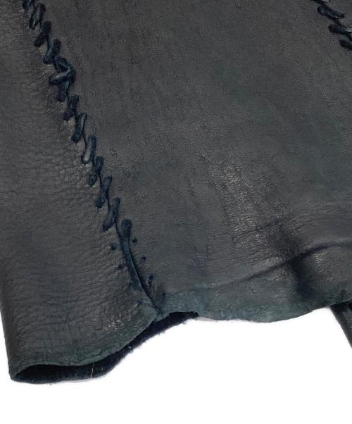 L.G.B（ルグランブルー）L.G.B (ルグランブルー) フリンジフレアレザーパンツ　FRINGE LEATHER PANTS　CARLOS/PTM DEER ブラック サイズ:73.5cm (W29)の古着・服飾アイテム