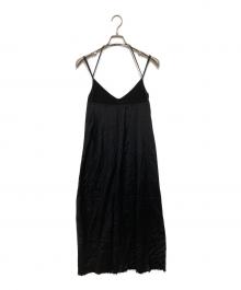 L.G.B（ルグランブルー）の古着「キャミソールワンピース　SLIP RIB DRESS/LG RM5016」｜ブラック