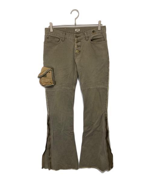 L.G.B（ルグランブルー）L.G.B (ルグランブルー) サイドジップフレアデニムパンツ　SIDE ZIP FLARE DENIM PANTS　WOLF/BF/Z 9411M ブラウン サイズ:78.5cm (W31)の古着・服飾アイテム