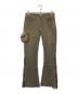 L.G.B（ルグランブルー）の古着「サイドジップフレアデニムパンツ　SIDE ZIP FLARE DENIM PANTS　WOLF/BF/Z 9411M」｜ブラウン