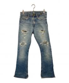 L.G.B（ルグランブルー）の古着「DAMEGED FLARE DENIM PANTSダメージフレアデニムパンツ」｜インディゴ