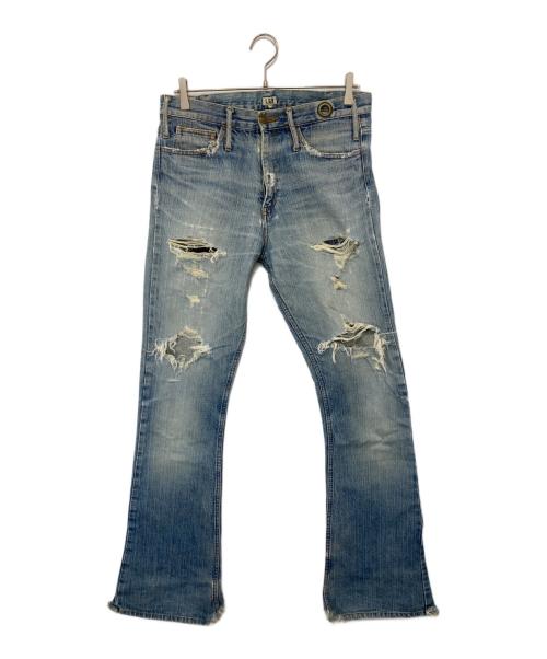 L.G.B（ルグランブルー）L.G.B (ルグランブルー) DAMEGED FLARE DENIM PANTSダメージフレアデニムパンツ インディゴ サイズ:76cm (W30)の古着・服飾アイテム