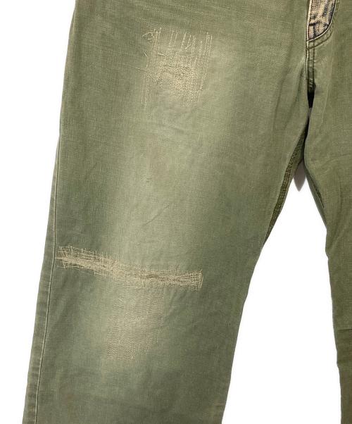 L.G.B（ルグランブルー）L.G.B (ルグランブルー) 切替ワイドデニムパンツ　BEAR MIX M003 インディゴ サイズ:78.5cm (W31)の古着・服飾アイテム