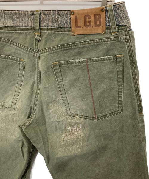 L.G.B（ルグランブルー）L.G.B (ルグランブルー) 切替ワイドデニムパンツ　BEAR MIX M003 インディゴ サイズ:78.5cm (W31)の古着・服飾アイテム