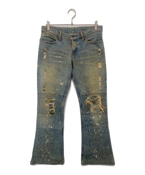 IF SIX WAS NINE（イフシックスワズナイン）IF SIX WAS NINE (イフシックスワズナイン) ダメージデニムパンツ　MUD MAX/BCM インディゴ サイズ:78.5cm (W31)の古着・服飾アイテム
