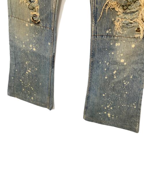 IF SIX WAS NINE（イフシックスワズナイン）IF SIX WAS NINE (イフシックスワズナイン) ダメージデニムパンツ　MUD MAX/BCM インディゴ サイズ:78.5cm (W31)の古着・服飾アイテム