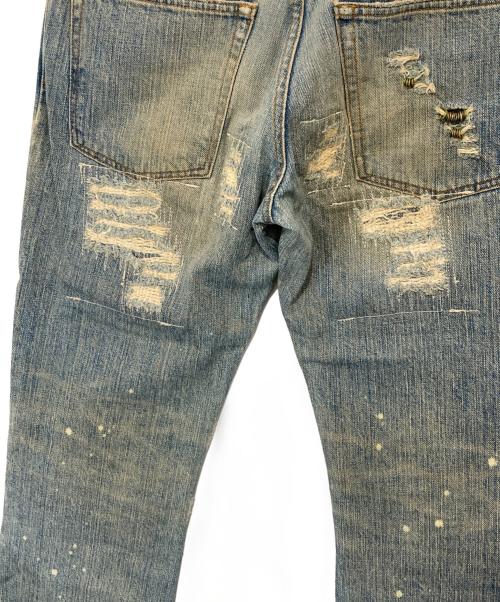 IF SIX WAS NINE（イフシックスワズナイン）IF SIX WAS NINE (イフシックスワズナイン) ダメージデニムパンツ　MUD MAX/BCM インディゴ サイズ:78.5cm (W31)の古着・服飾アイテム