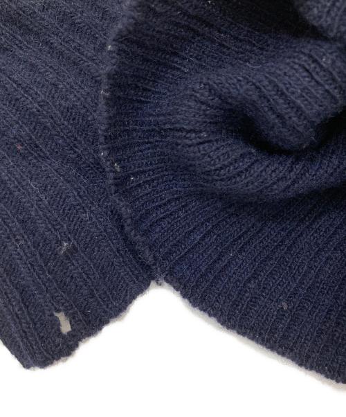 sacai（サカイ）sacai (サカイ) ハンドトゥース フリンジ ボールチェーン ニット 14-02088 ネイビー サイズ:１の古着・服飾アイテム