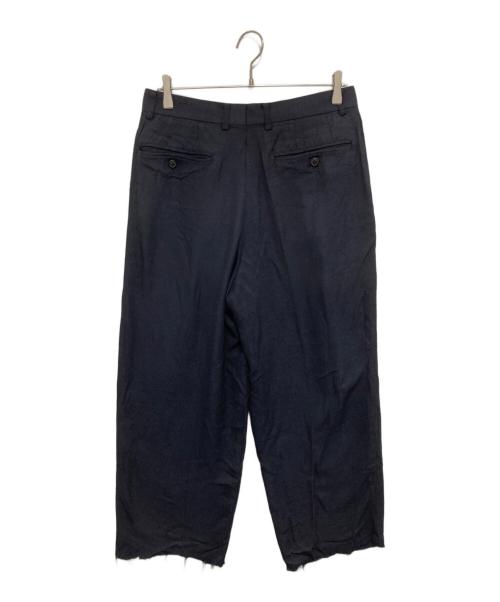 ISSEY MIYAKE（イッセイミヤケ）ISSEY MIYAKE (イッセイミヤケ) リネンレーヨン 2タックパンツ　ME51-FF095 ネイビー サイズ:Lの古着・服飾アイテム