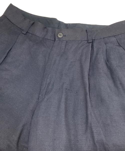 ISSEY MIYAKE（イッセイミヤケ）ISSEY MIYAKE (イッセイミヤケ) リネンレーヨン 2タックパンツ　ME51-FF095 ネイビー サイズ:Lの古着・服飾アイテム