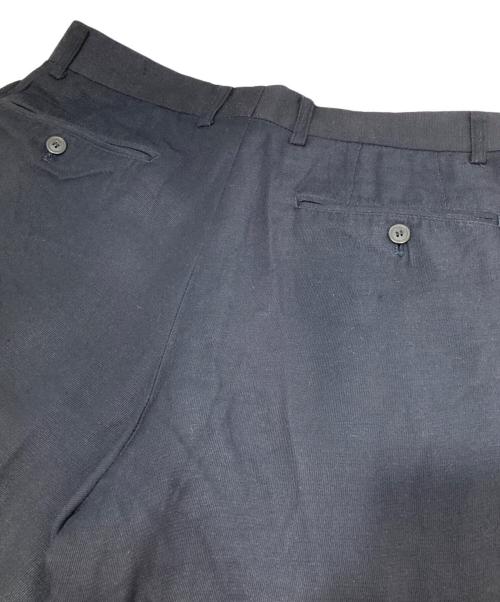 ISSEY MIYAKE（イッセイミヤケ）ISSEY MIYAKE (イッセイミヤケ) リネンレーヨン 2タックパンツ　ME51-FF095 ネイビー サイズ:Lの古着・服飾アイテム