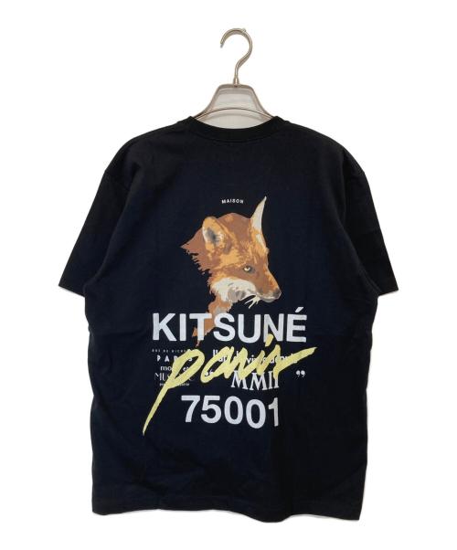 maison kitsune（メゾンキツネ）maison kitsune (メゾンキツネ) JP EXCLUSIVE NEW フォックス Tシャツ　KMM35070 ブラック サイズ:Lの古着・服飾アイテム