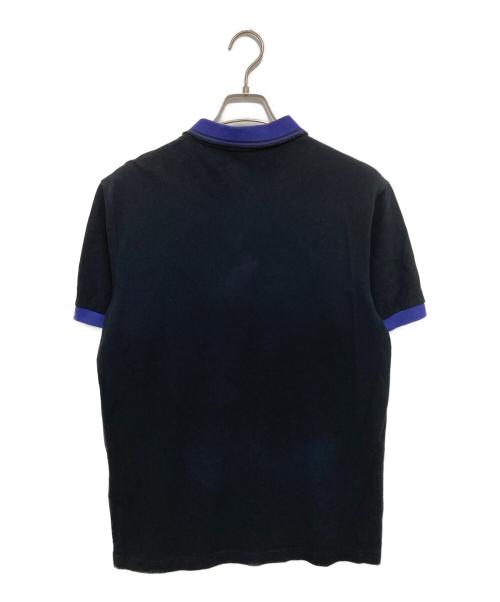PRADA SPORTS（プラダスポーツ）PRADA SPORTS (プラダスポーツ) 裾ラバーロゴ バイカラーポロシャツ　SJJ888　半袖ポロシャツ ブラック サイズ:XLの古着・服飾アイテム