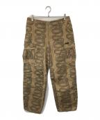 Hysteric Glamourヒステリックグラマー）の古着「SNAKE LOOP(スネークループ)柄 6ポケット カーゴパンツ 02223AP08」｜ベージュ