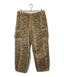 Hysteric Glamour（ヒステリックグラマー）の古着「SNAKE LOOP(スネークループ)柄 6ポケット カーゴパンツ 02223AP08」｜ベージュ