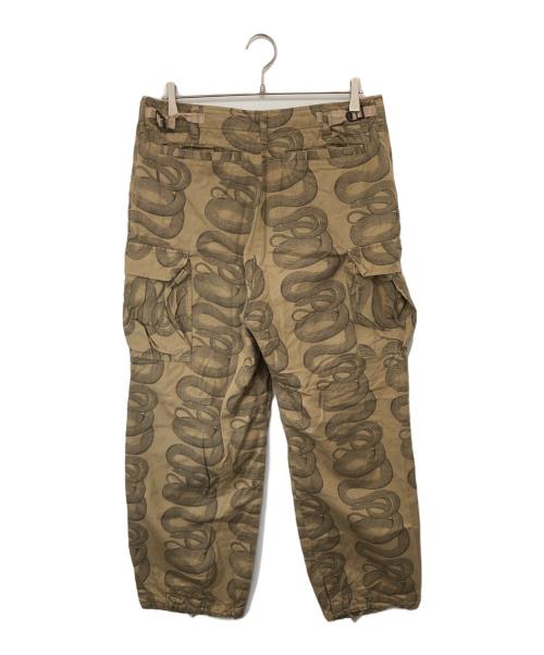 Hysteric Glamour（ヒステリックグラマー）Hysteric Glamour (ヒステリックグラマー) SNAKE LOOP(スネークループ)柄 6ポケット カーゴパンツ 02223AP08 ベージュ サイズ:Mの古着・服飾アイテム