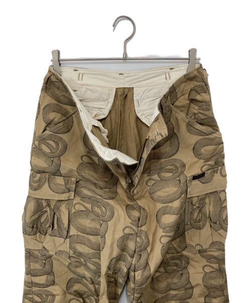 Hysteric Glamour（ヒステリックグラマー）Hysteric Glamour (ヒステリックグラマー) SNAKE LOOP(スネークループ)柄 6ポケット カーゴパンツ 02223AP08 ベージュ サイズ:Mの古着・服飾アイテム