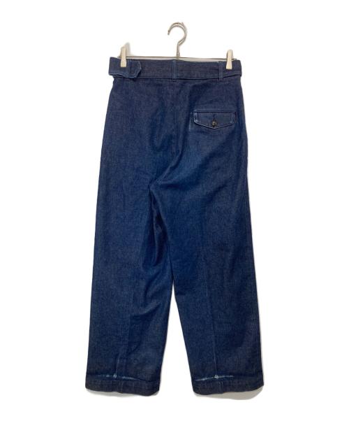 Traditional Weatherwear（トラディショナルウェザーウェア）Traditional Weatherwear (トラディショナルウェザーウェア) ベルテッドデニムパンツ インディゴ サイズ:XSの古着・服飾アイテム