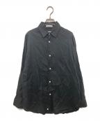 MADISON BLUEマディソンブルー）の古着「J.BRADLEY LONGSLEEVE SHIRT（ジェイ・ブラッドリー ロングスリーブシャツ）リネンシャツ　MB201-5062DS」｜ブラック