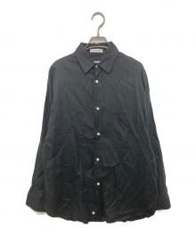 MADISON BLUE（マディソンブルー）の古着「J.BRADLEY LONGSLEEVE SHIRT（ジェイ・ブラッドリー ロングスリーブシャツ）リネンシャツ　MB201-5062DS」｜ブラック