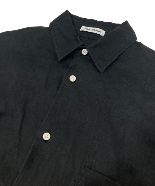 MADISON BLUE（マディソンブルー）MADISON BLUE (マディソンブルー) J.BRADLEY LONGSLEEVE SHIRT（ジェイ・ブラッドリー ロングスリーブシャツ）リネンシャツ　MB201-5062DS ブラック サイズ:1の古着・服飾アイテム