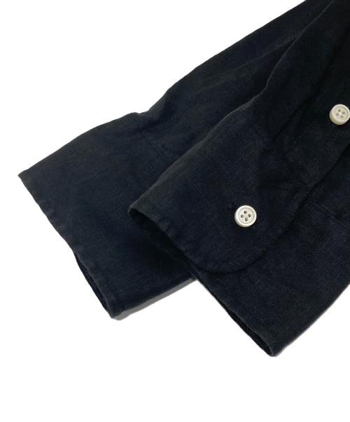 MADISON BLUE（マディソンブルー）MADISON BLUE (マディソンブルー) J.BRADLEY LONGSLEEVE SHIRT（ジェイ・ブラッドリー ロングスリーブシャツ）リネンシャツ　MB201-5062DS ブラック サイズ:1の古着・服飾アイテム