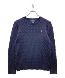 POLO RALPH LAUREN（ポロ・ラルフローレン）の古着「ケーブルニット」｜ネイビー