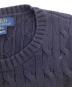 中古・古着 POLO RALPH LAUREN (ポロ・ラルフローレン) ケーブルニット ネイビー サイズ:L(14-16)：5000円