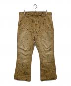 SAINT MICHAELセントマイケル）の古着「DW DBL KNEE PANTS  SM-HR8-0000-C44 Dr.Woo ダブルニーパンツ」｜ブラウン