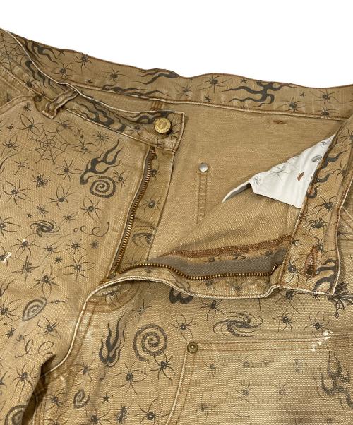 SAINT MICHAEL（セントマイケル）SAINT MICHAEL (セントマイケル) DW DBL KNEE PANTS  SM-HR8-0000-C44 Dr.Woo ダブルニーパンツ ブラウン サイズ:Lの古着・服飾アイテム