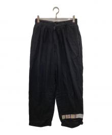 COMME des GARCONS HOMME PLUS（コムデギャルソンオムプリュス）の古着「切替タックパンツ  AD1991 92SS エスニック期　PP-11044M」｜ブラック